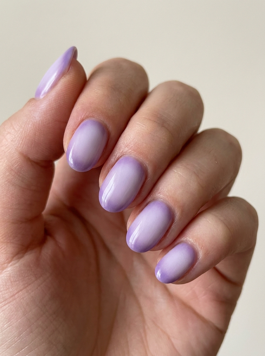 Lavender Aura Nails als Lila Nageldesign Ideen Inspiration 2026